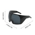 thumbnail image 3 of Futuristic Large Frame UV400 Polarized Sunglasses for Men & Women - Wide Angle Eye Protection, Outdoor Sports, Cycling, Fashion Accessory, Unisex Trendy Round PC Lens Full Frame Sun Goggles, 3 of 9
