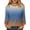 52# Blue, variant on 3/4 Length Sleeve Womens Tops Bell Sleeve Baseball Shirt Flared Gradient Summer Casual T-Shirts Tees Blouses Light Blue S