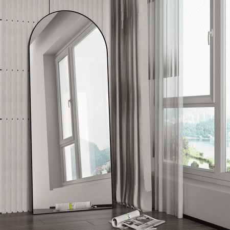 CISTEROMAN Arched Mirror Full Length Mirror 65”x24 Arch Floor Mirror Full Body Mirror Stand Wall Mirror for Bedroom Mirror Full length