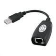 thumbnail image 1 of 4 Usb To Rj45 Extension Cable  4 Usb To Rj45 Adapter  Usb Extension Extender   Adapter 4 Ports USB 2.0 To RJ45 Hub Ethernet Extension Extender  Adapter Cable Cord, 1 of 8