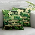 thumbnail image 3 of St. Patrick's Day Cartoon Mouse Decorative Throw Pillow Covers , Luck Shamrock Clover Love Hearts Cushion Case Decor, Pinch Me Charm Irish Holiday Home Decoration for Sofa Couch, 3 of 5