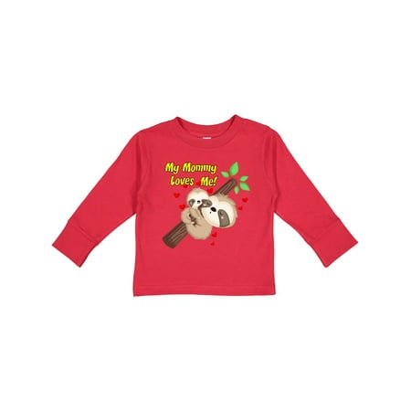

Inktastic My Mommy Loves Me Gift Toddler Boy or Toddler Girl Long Sleeve T-Shirt