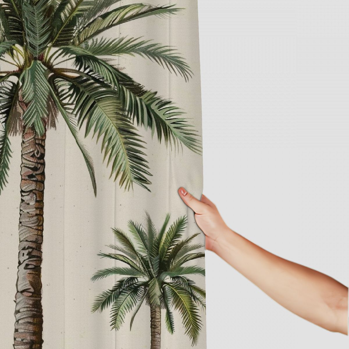 Fenyluxe Palm Trees Shower Curtains for Bathroom Home Decor 100% Polyester Fiber Washable Bathroom Shower Curtain Set with Hooks 60"x72