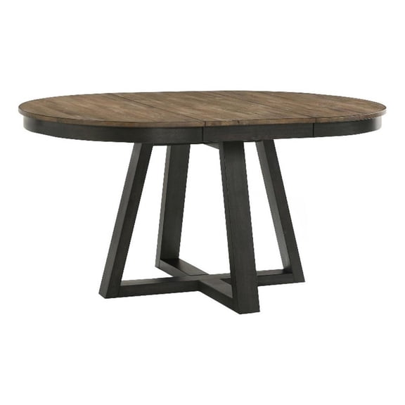 Intercon Furniture Harper Round Transitional Wood Dining Table in Brown/Pecan