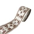 thumbnail image 4 of Cinta de Costura Jacquard Sunnimix Para Muebles Del hogar Fundas de almohada Diadema Café Dorado 6cm, 4 of 8