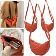 thumbnail image 4 of 3 Uds Bolsos Cruzados Simples Masa para Mujer Portátiles El () Naranja, 4 of 8