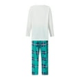 thumbnail image 5 of Christmas Family Pajamas Matching Set Christmas Tree Print Long Sleeve Tops and Plaid Pants Sleepwear, 5 of 10