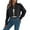 Black, variant on Corduroy Jacket Women, Yigetop Women's Fashion Cropped Shacket Button Down Corduroy Shacket Jackets Casual Plaid Long Sleeve Crop Jackets Tops Cropped Jacket Black L