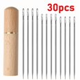 thumbnail image 1 of 30-Pack No-Thread Hand Sewing Needles for Elderly, Quilting, Cross Stitch DIY, 1 of 7