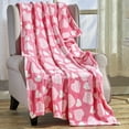 thumbnail image 4 of Heart Plush Throw Blanket, Soft Pink Valentine’s Day Blanket, Cozy Polyester Throw for Couch Sofa Bed, Romantic Home Decor Gift for Her,Blanket, 4 of 4