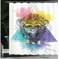 thumbnail image 4 of Ambesonne Monkey Shower Curtain, Funny Geometric, 69"Wx84"L, Multicolor, 4 of 5