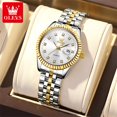 thumbnail image 1 of OLEVS-reloj de cuarzo de lujo para mujer, pulsera elegante de acero inoxidable, resistente al agua, luminoso, estilo Rolex qym unisex, 1 of 2