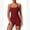 Cherry Red, variant on 2 Pieces Workout Sets for Women Cross Back Tank Top Matching High Waist Biker Shorts Sports Bra Gym Leggings Yoga Pilates Outfits Tracksuit
