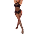 thumbnail image 1 of Gibobby arnés para mujer Lencería de mujer, medias de liguero, medias sexis, mallas con apertura de rejilla, pantimedias caladas, pantalones de lencería(Negro,Talla única), 1 of 5