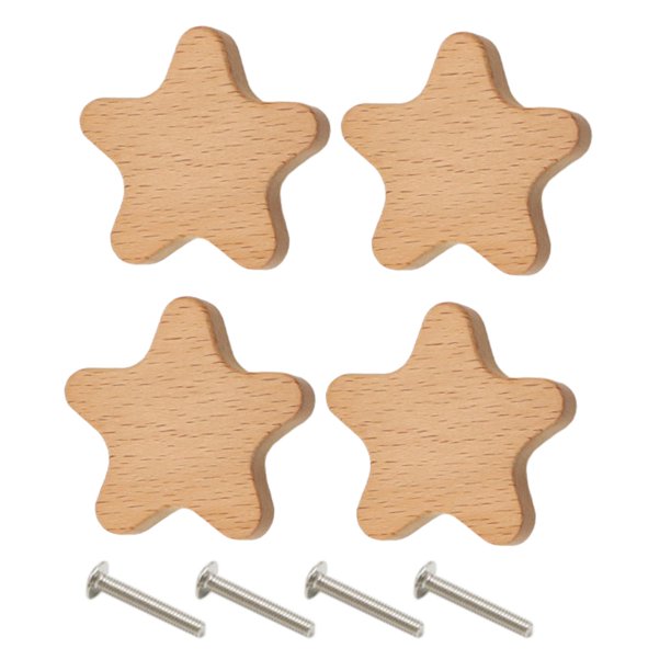 yuksok 4 Pieces Wooden Knobs Drawer Pull Knobs for Closet