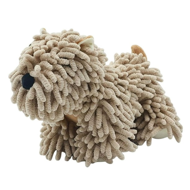 Toalla de mano de chenilla con forma de bola, ideal para limpieza y decoración. Marrón
