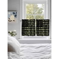 thumbnail image 4 of Half Window Curtain 36 Inches Long, Green Camouflage American Flag Window Treatment Curtain Drapes, Wooden Grain Small Tier Curtains for Bathroom Over Sink, 27.5"x36", 2 Panels, 4 of 7
