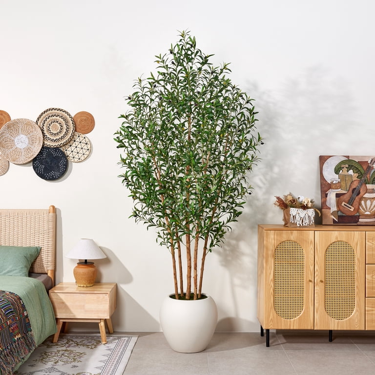 DR.Planzen 8ft Artificial Olive Tree, UV-Resistant, Adjustable
