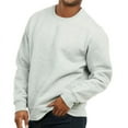 thumbnail image 2 of Men's Cotton Fleece Sweatshirt Heavyweight Crew Neck Long Sleeve Tops S-3XL Regular Big & Tall Plain Menswear Simple Solid Sweaters Hoodie Pullover, 2 of 4