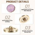 thumbnail image 3 of Lot de 5 Boutons Ronds, 25mm/1 Pouces Motif Décoratif en Résine, Violet, 3 of 6