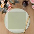 thumbnail image 3 of Sage Green Greek Key Round 15 Inch Placemats Set of 6, Geometric Greece Ancient Farmhouse Geo HeatResistant Non Slip Place Mats for Dining Table, Wipeable Braided Kitchen Table Mats for Housewarming, 3 of 9