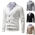 thumbnail image 4 of Mens SpringSummer Thin Casual Solid Color Large Pocket Knit Cardigan Sweater Jacket, 4 of 5