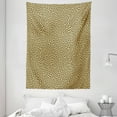 thumbnail image 1 of Safari Tapestry, Continuing Illustration of Tropical Flowers Wildlife Details Layout, Wall Hanging for Bedroom Living Room Dorm Decor, 60W X 80L Inches, Dark Grey and Pale Camel, by Ambesonne, 1 of 2