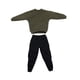 thumbnail image 5 of Conjunto de sudadera y pantalón casual a escala 1/6, disfraz para hombre de 12 pulgadas verde, 5 of 9