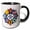 Black/White, variant on 3drose, Best Stockbroker Ever. Awesome Mandala Art for a Chic Businesswoman, 11oz Two-tone Yellow Mug