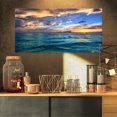 thumbnail image 1 of Exotic Tropical Beach at Sunset - Modern Seashore Canvas Art, 1 of 3