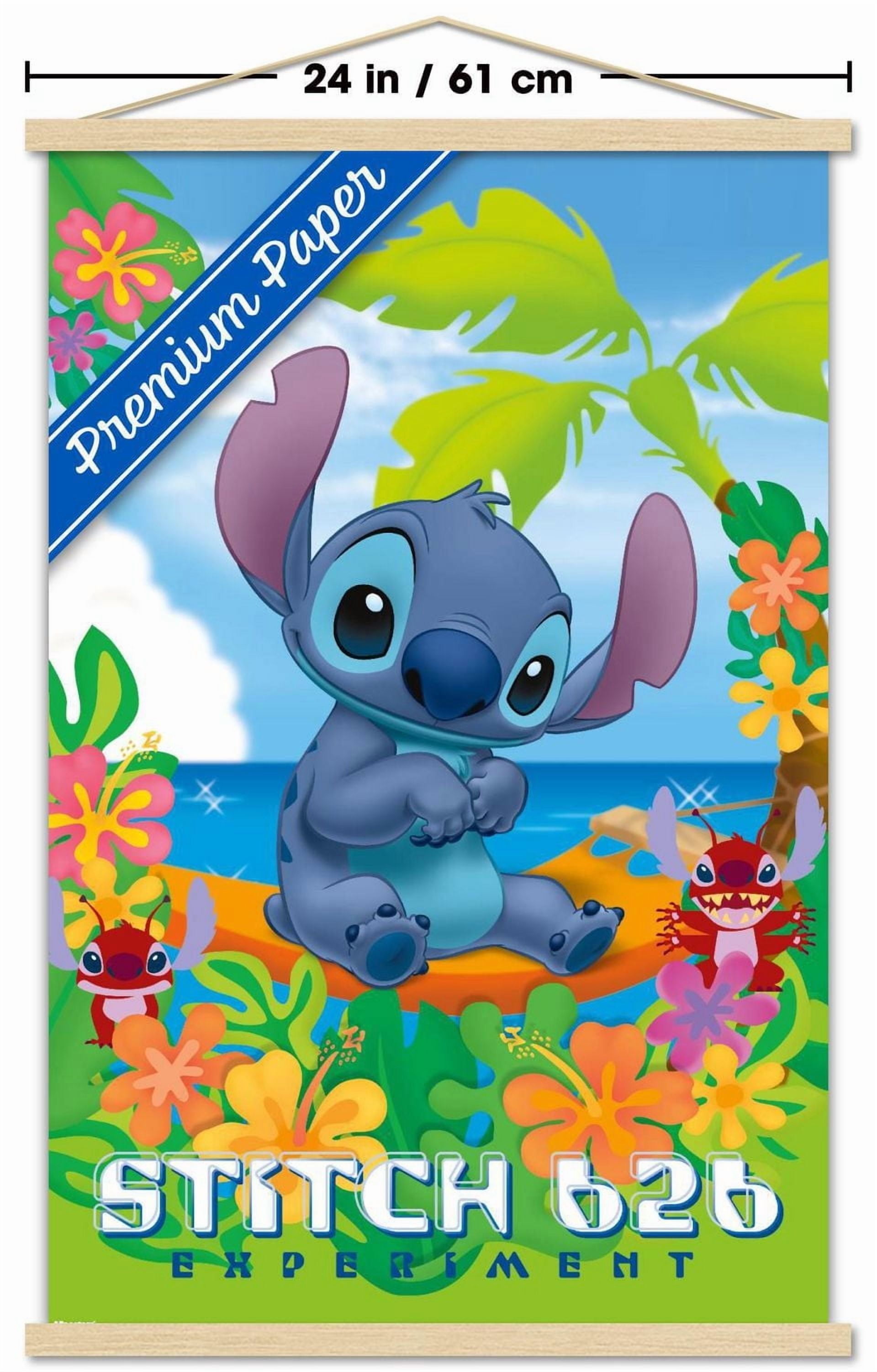 Disney Leroy and Stitch - Beach Wall Poster, 22.375" x 34" Framed