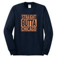 thumbnail image 2 of Straight Outta Chicago CHI Fan | Fantasy Football | Mens Sports Long Sleeve T-Shirt, Navy, 3XL, 2 of 4
