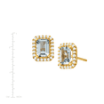 thumbnail image 3 of Women's Finecraft 1 1/2 ct Simulated Aquamarine Stud Earrings with Cubic Zirconia in 14kt Gold-Plated Sterling Silver, 3 of 3