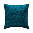 thumbnail image 6 of Toss Pillow Cover, Teal Blue 22"x22" (55x55 cm) Throw Pillow Covers, Velvet Quilted & Solid Color Throw Pillows For Couch, Geometric Pattern Modern Style - Irresistible Teal, 6 of 11
