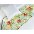 thumbnail image 3 of Flowers Bed Runner, Tropical Hibiscuses Floral Pattern on Weathered Beige Blue Backdrop, Decorative Accent Bedding Scarf for Hotels Homes & Guest Rooms, Twin, Apple Green and Dark Pink, by Ambesonne, 3 of 3