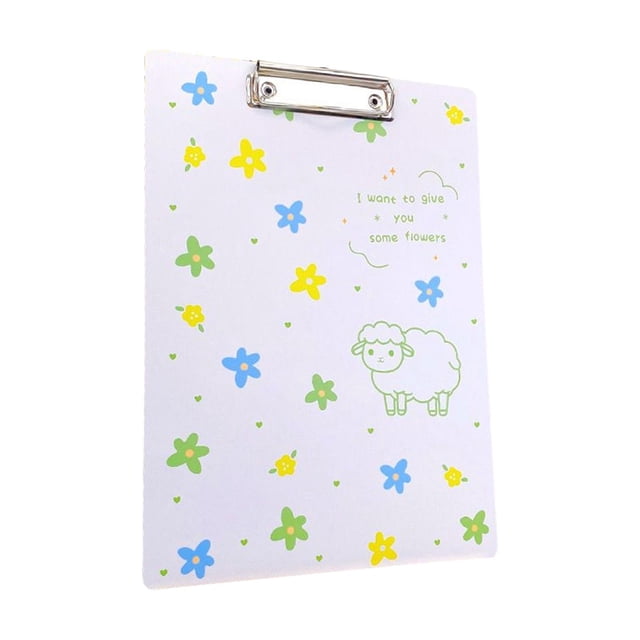 Carpeta de tablero de Clip de dibujos animados, almohadilla de escritura de papel de regalo, lindo colgante para el trabajo del dormitorio en casa Oveja Sunnimix tablero de carpetas