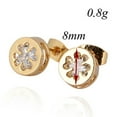 thumbnail image 4 of 18K Gold Galvanized Austrian Zircon Ear Studs, 4 of 4