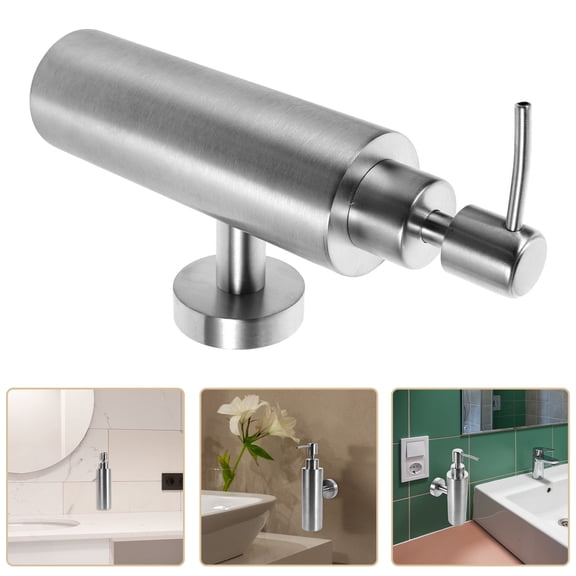 TABLZONE Refillable Stainless Steel Wall Mounted Soap Dispenser for Kitchen Bathroom