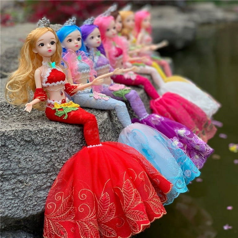 45cm Wedding Mermaid Doll Toys Decoration DIY Birthday Gifts for  Girls(White)