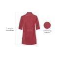 thumbnail image 5 of Panda Uniform by HeedFit Women's 32" 3/4 Sleeve Lab Coat with Multi-Colored Plus Size Red 9XL, 5 of 6