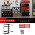 thumbnail image 4 of Shuntong 48" W x 18" D x 72" H Garage Shelving Heavy Duty Loads 3500 Lbs, 5 Tier Adjustable Storage Shelves Metal Shelving, Standing Utility Shelf Racks for Pantry Warehouse Kitchen, 4 of 7