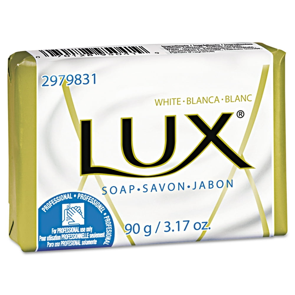 Lux Individually Wrapped Bath Soap, White, Pleasant Scent, 3.2oz Bar