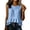 Blue, variant on Womens Round Neck Ruffle Hem Tanks Relaxed Fit Sleeveless Top Casual Peplum Blouse