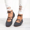 thumbnail image 2 of Rokment Knit Strappy Ballet Flat Dress Shoes for Women Spring Fall Casual Stretchy Square Toe Low Heels Slip on Mary Jane Loafers, 2 of 6