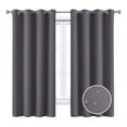 thumbnail image 3 of FLASHLUMI 2 Panels 52" x 72" Outdoor Waterproof Curtains, Grommet Blackout Privacy Drapes for Patio, Porch, Gazebo, Dark Gray, 3 of 8