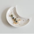 thumbnail image 3 of Small Moon Jewelry Dish Tray, Set Of 2, Decorative Ceramic Trinket Dish, Modern Accent Tray For Vanity, 3 of 7