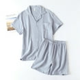 thumbnail image 5 of menopause pajama sets for women cooling moisture wicking nightwear for hot flashes Men's And Women's Short Sleeve Pajama Set Lightweight Summer Sleepwear, 5 of 6