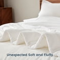 thumbnail image 4 of Sleep Zone Queen Comforter Set, Luxury Hotel Collection Comforter, 3 Pieces Fluffy Lightweight Down Alternative Duvet Insert with Embroidered Stripes (Elegant Scroll, King), 4 of 5