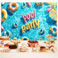 thumbnail image 4 of 8 x 6 ft Summer Banner Pool Party Decorations Swimming Pool Party Party Decorations for Kids Beach Themed Birthday Baby Shower Party Supplies for Summer Holiday Indoor Outdoor, 4 of 5