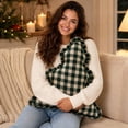 thumbnail image 6 of Eolstice Vintage Christmas Tree Shaped Throw Pillow, Ruffled Decorative Stuffed Cushion for Sofa Couch Bedroom Home Decoration, 6 of 7